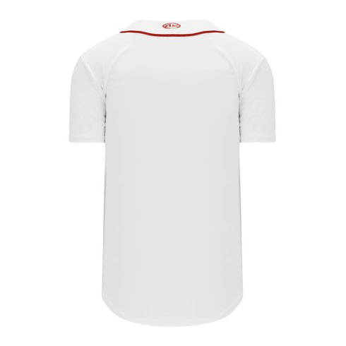Athletic Knit Full Button Baseball Jersey with Braided Trim (BA5500)